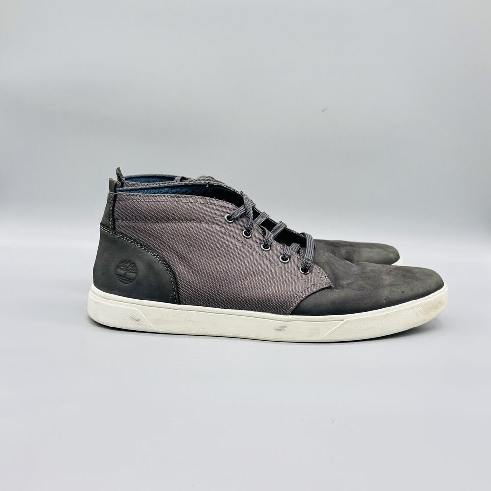 Timberland Shoes Mens 11 Gray Nubuck Chukka Mid Top Casual Sneakers Comfort